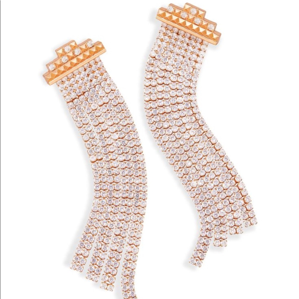 Kendra Scott Olympia CZ Fringe Tassel Earrings